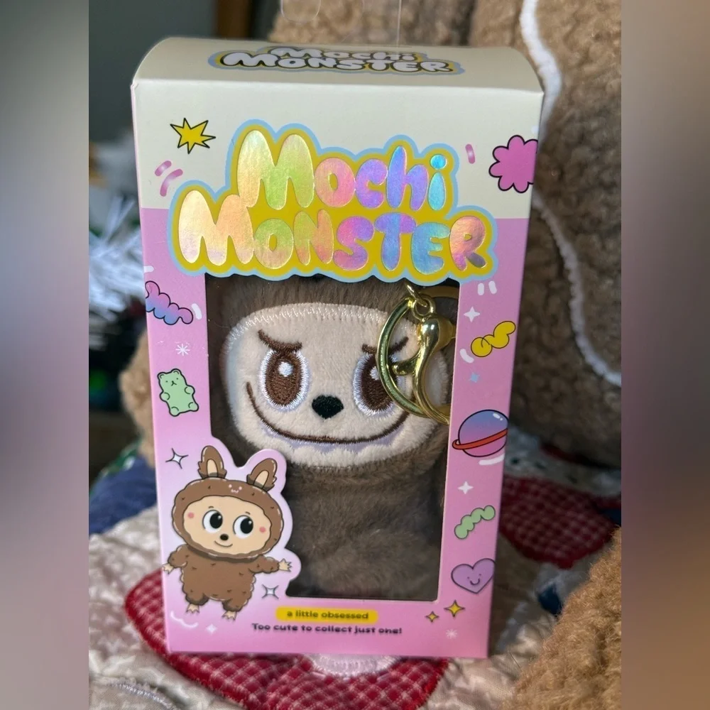 Mochi Monster Brown Plush Toy Kawaii Keychain New